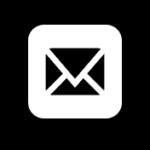A white envelope icon on a black background, symbolizing an email or message.