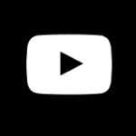 A white play button icon inside a white rounded rectangle, representing the YouTube logo, on a black background.